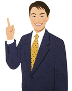 デメリットを教える男性